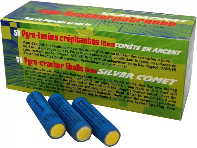 Pyro flare Zink 550 Knatterpatronen Silber 1pc