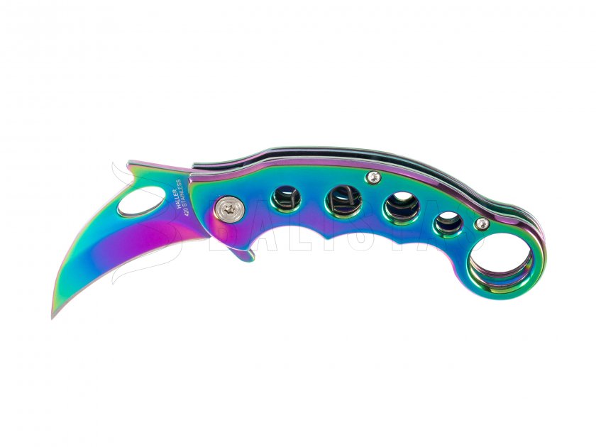 Couteau Karambit Haller 42507 métallique brillant