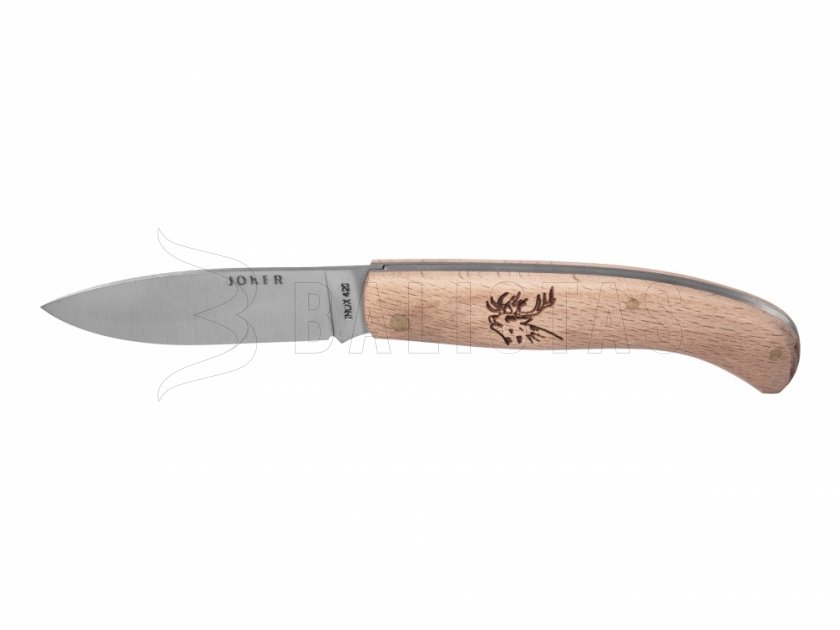 Couteau Joker NH78-2 bois motif cerf 8 cm