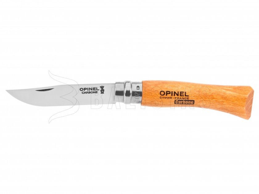 Couteau Opinel 7 pliant carbone hêtre