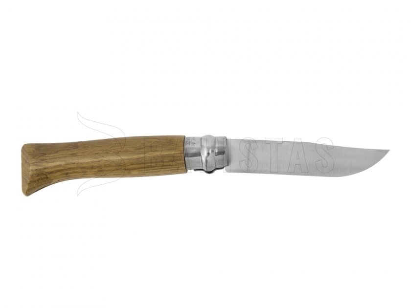 Couteau Opinel 8 pliant Inox hêtre motif chamois