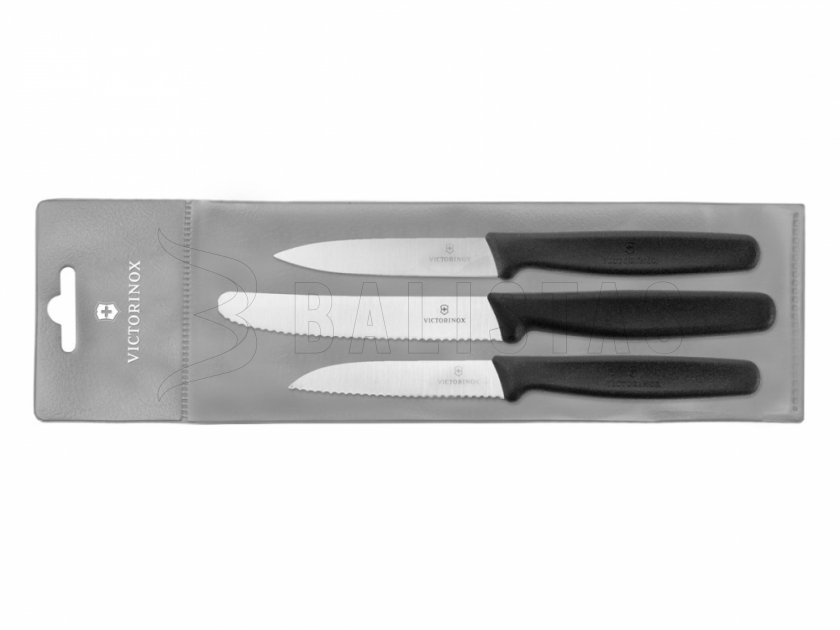 Set de 3 couteaux de cuisine Victorinox 5.1113.3 finition noire