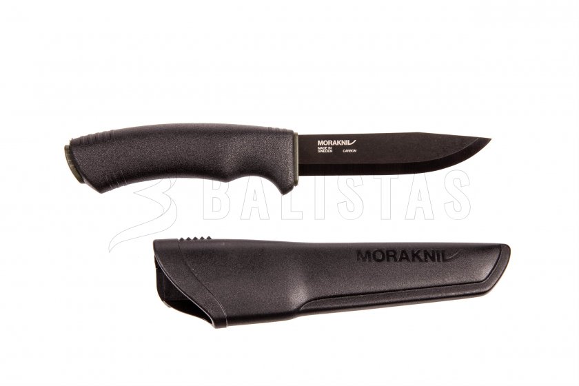Couteau Morakniv Bushcraft noir sans dentelure