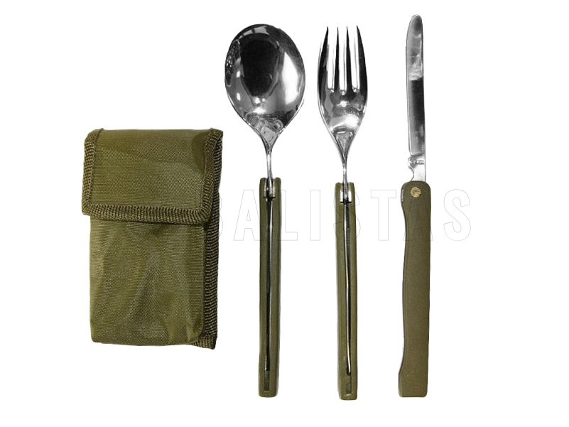 Couverts de camping pliables MFH avec étui