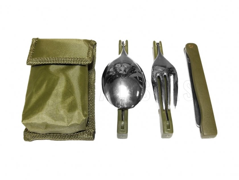 Couverts de camping pliables MFH avec étui