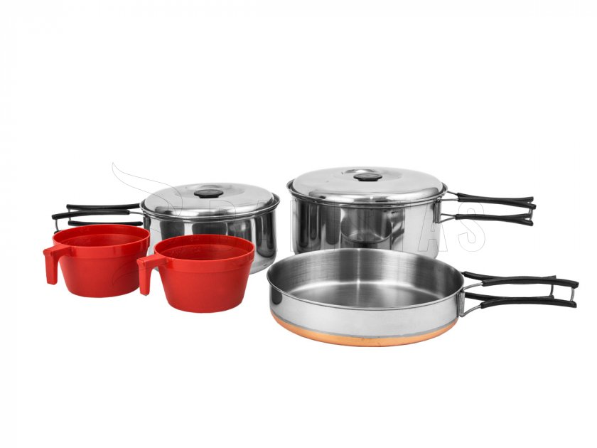 Set de cuisson en acier inoxydable pour 2 personnes