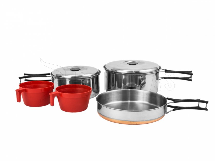 Set de cuisson en acier inoxydable pour 2 personnes
