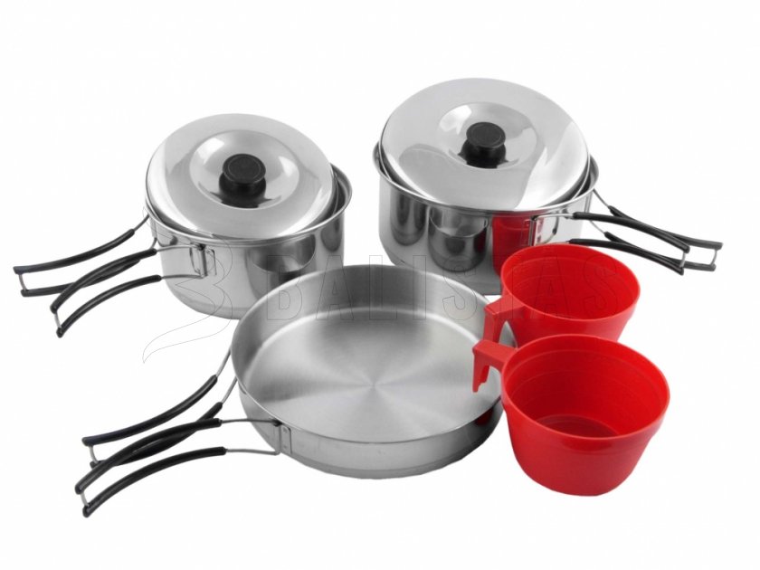 Set de cuisson en acier inoxydable pour 2 personnes