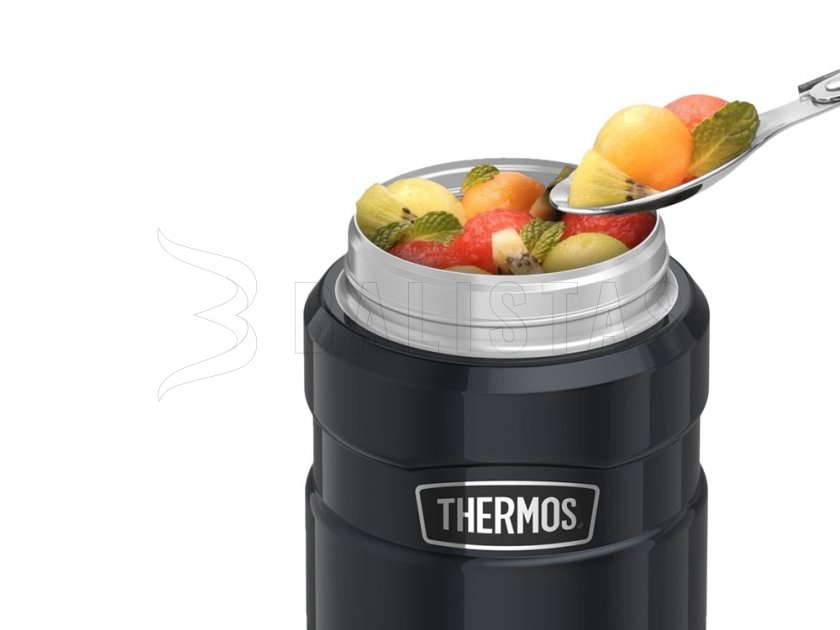 Thermos pour aliments avec cuillère Thermos King 0,47 l graphite