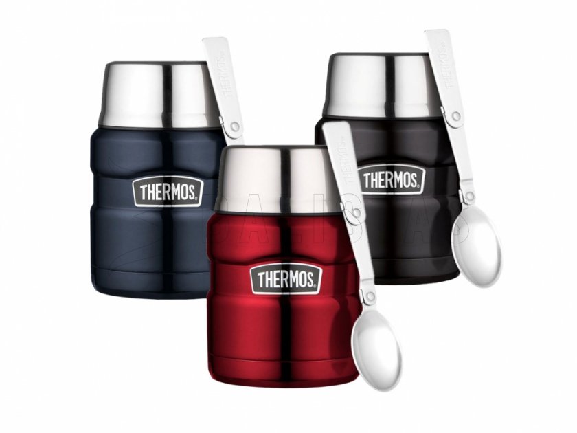 Thermos pour aliments avec cuillère Thermos King 0,47 l graphite