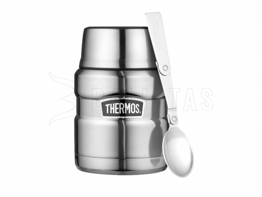 Thermos pour aliments avec cuillère Thermos King 0,47 l steel