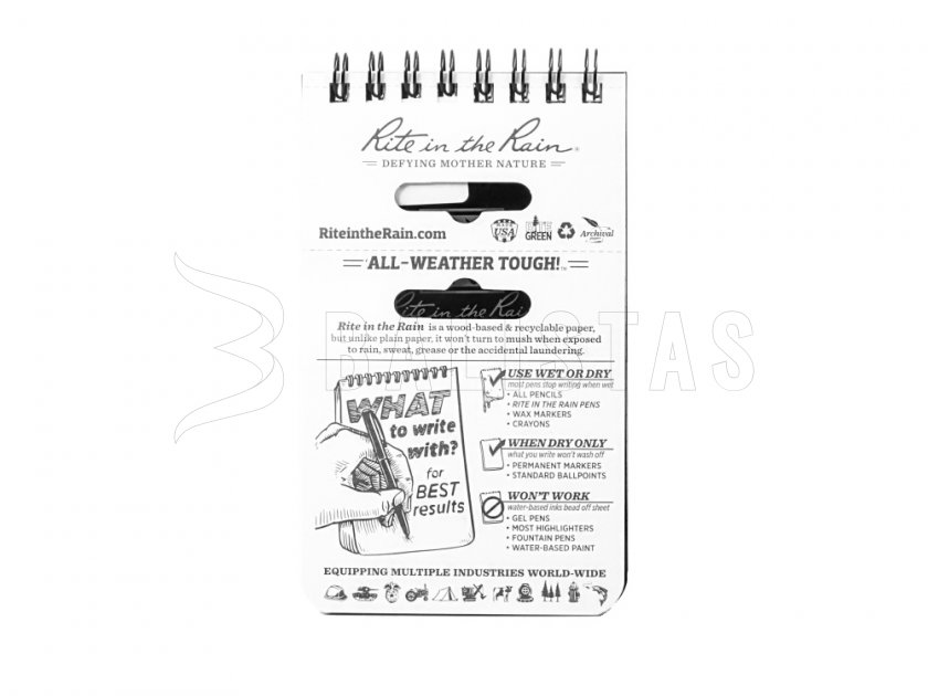 Carnet étanche Rite in the Rain 735 3x5 noir