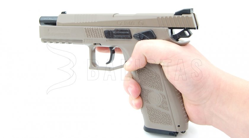 Pistolet à air comprimé ASG CZ P-09 FDE Blowback 4,5mm