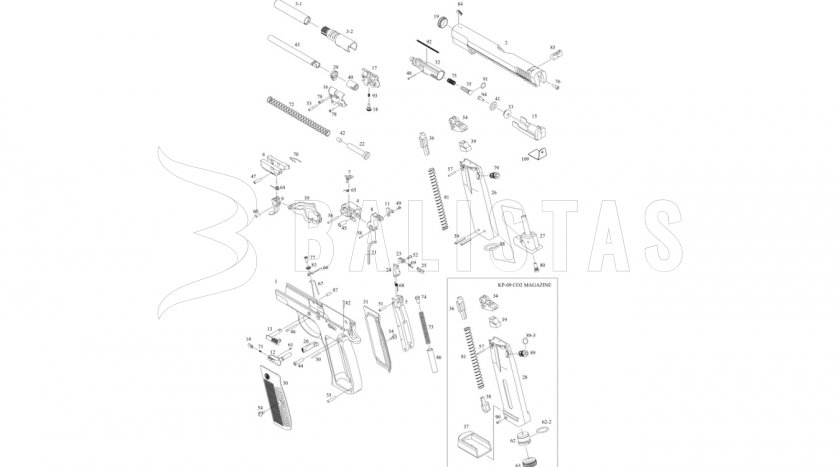 Pistolet à air ASG CZ-75 Blow Back 4,5mm