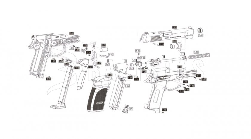 Pistolet à air comprimé ASG Bersa Thunder 9 Pro 4,5mm