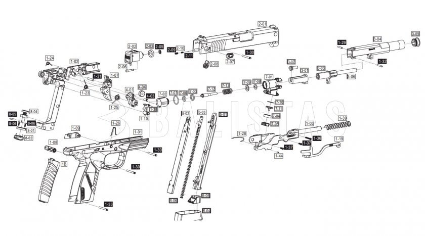 Pistolet à air comprimé ASG Bersa BP9CC Blow Back 4,5mm