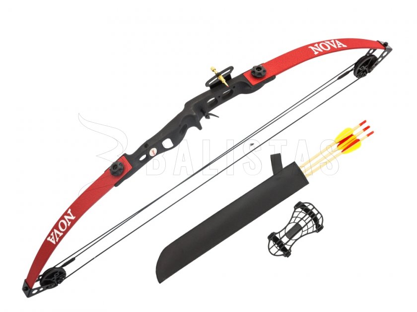 Arc à poulies Perfect Line Nova Beetle 25lb rouge