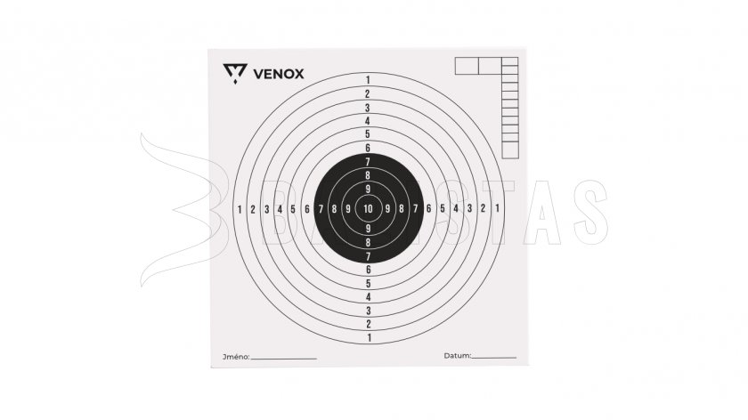 Cibles pour carabine à air comprimé Venox 14x14 100pcs