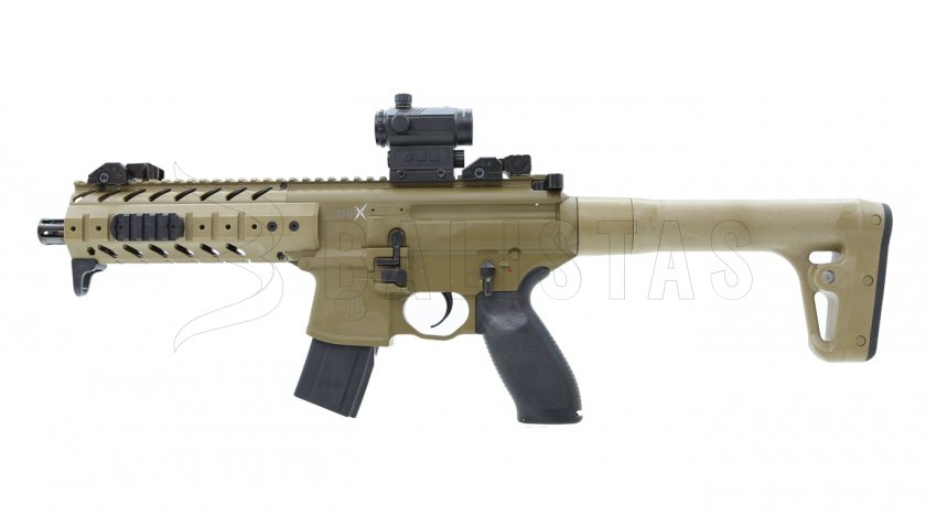 Carabine à air Sig Sauer MPX 4,5mm FDE Sand avec collimateur