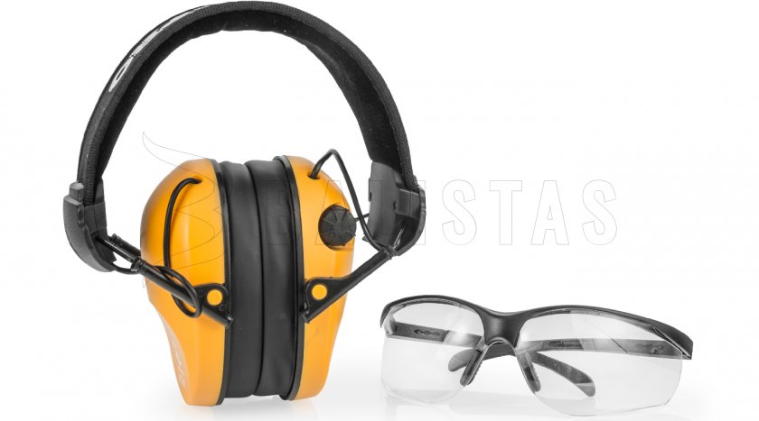 Casque RealHunter Aktivní Pro orange + lunettes