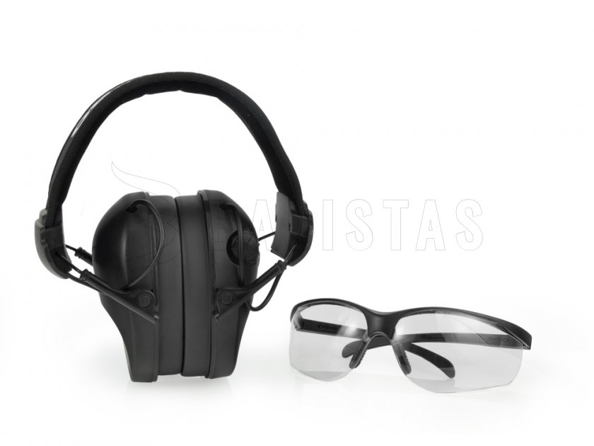 RealHunter Active Pro Noir Casque + Lunettes