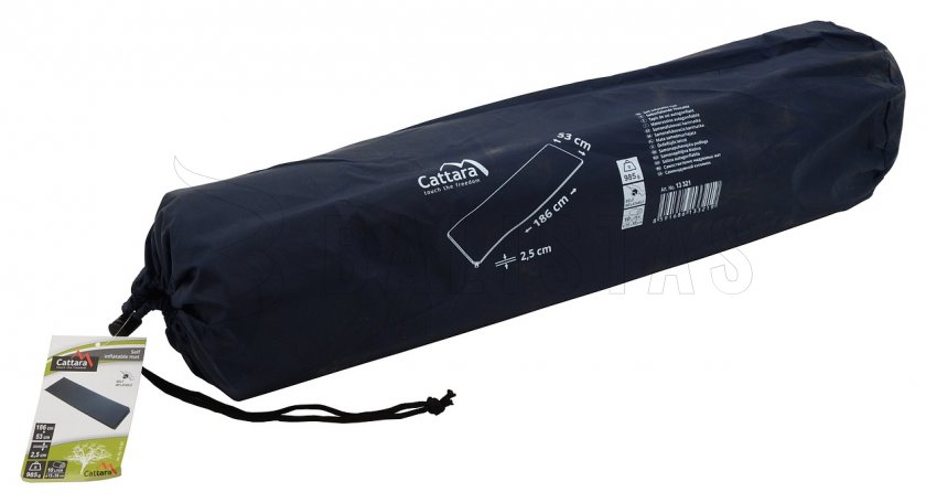 Matelas autogonflant Cattara 2,5cm bleu