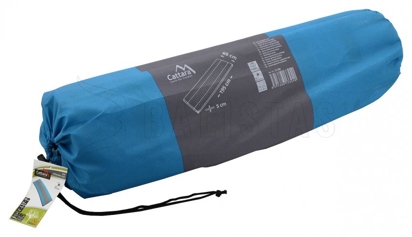 Matelas autogonflant Cattara 5cm bleu-gris