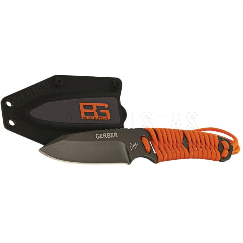 Couteau Gerber Bear Grylls Paracord, lame lisse