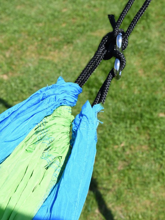 Hamac NYLON 275x137 cm vert-bleu