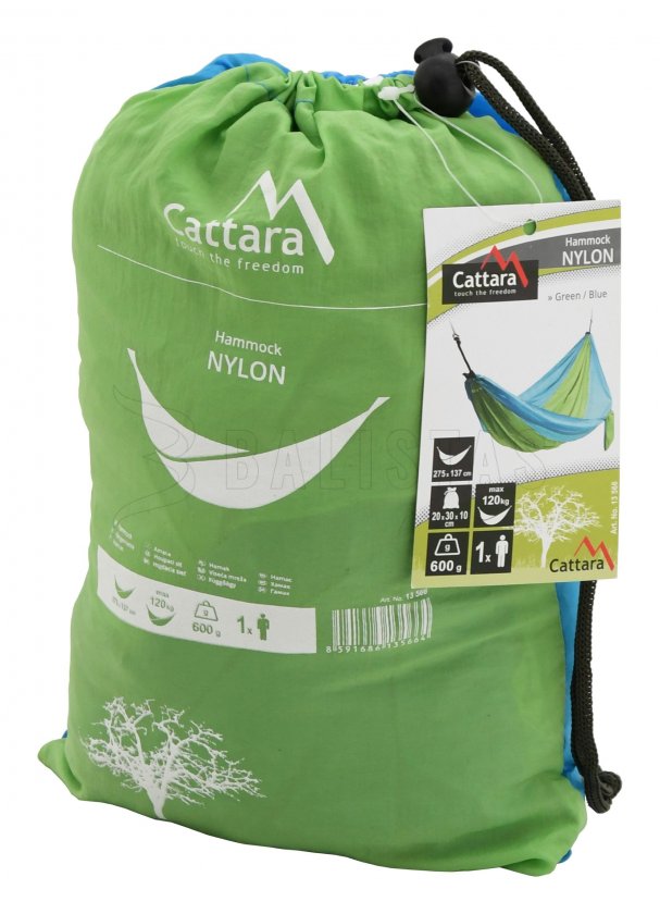 Hamac NYLON 275x137 cm vert-bleu