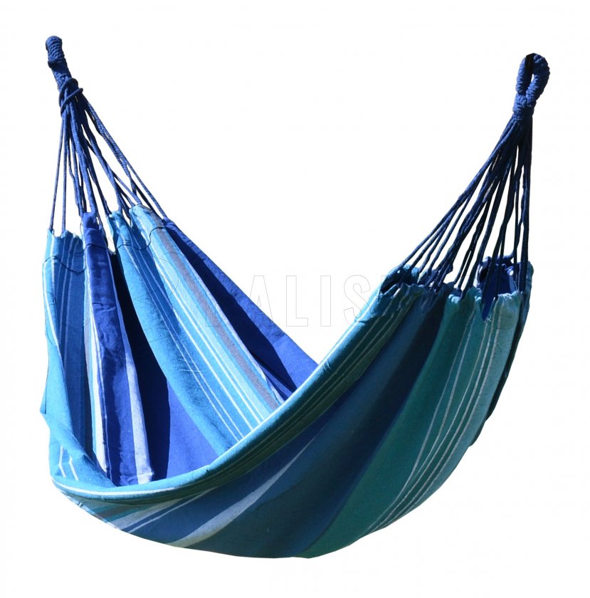 Hamac TEXTIL 200x100 cm bleu-blanc