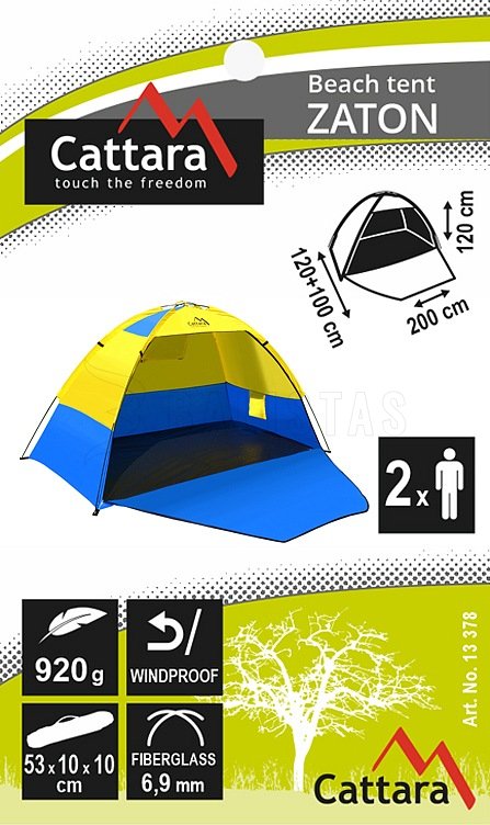 Tente de plage ZATON 200x120x120 cm