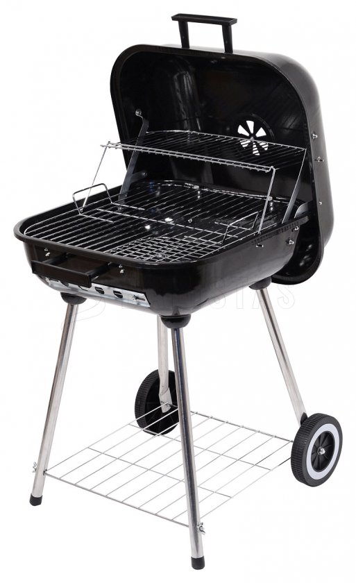 Barbecue au charbon de bois rectangulaire Trapani 46 cm
