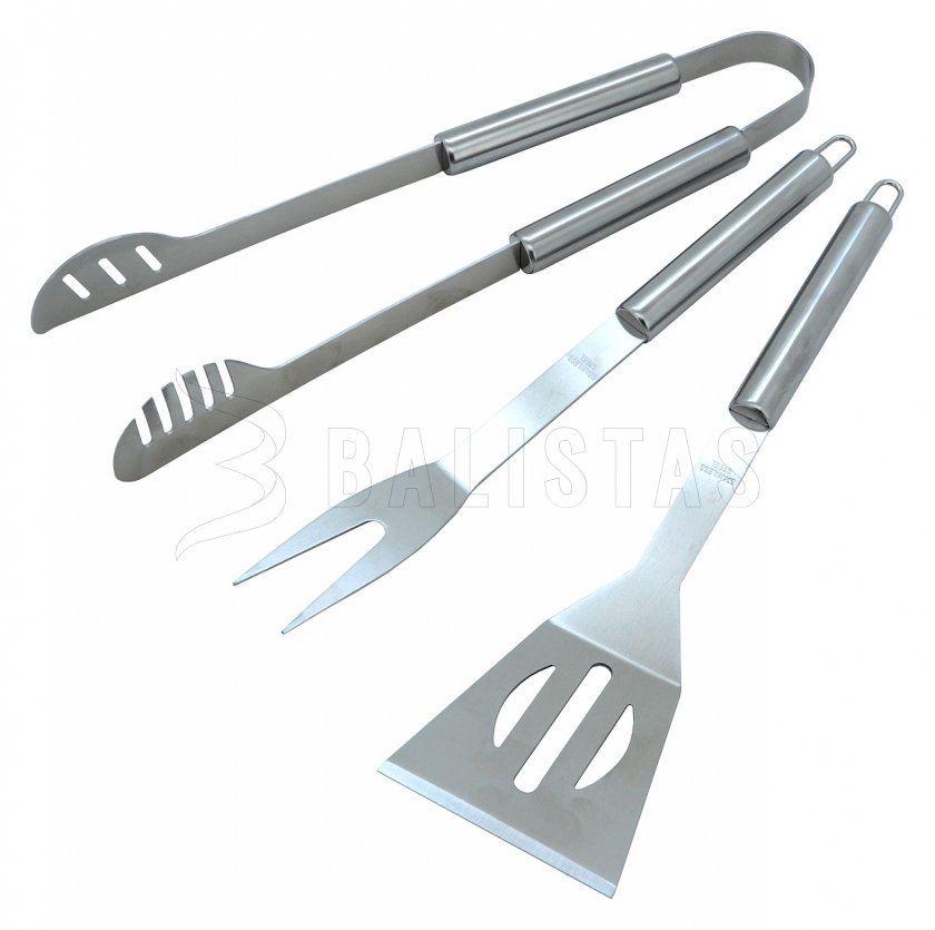 Set d'outils de grillade de 3 pièces sac textile