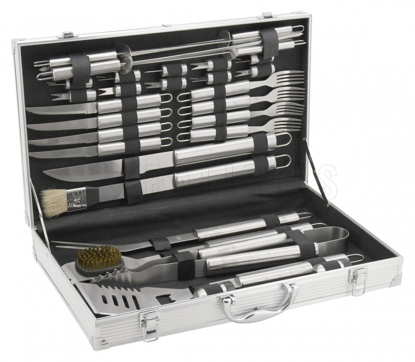 Set d'outils pour grillades 30 pcs ALU case