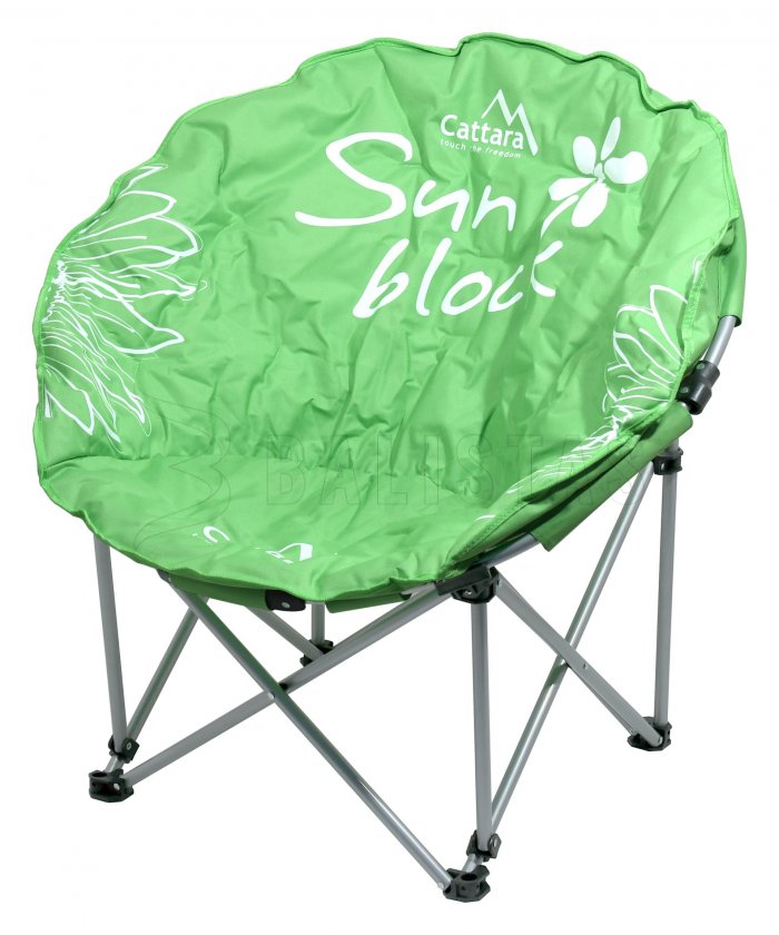 Chaise de camping pliante Fleurs vertes