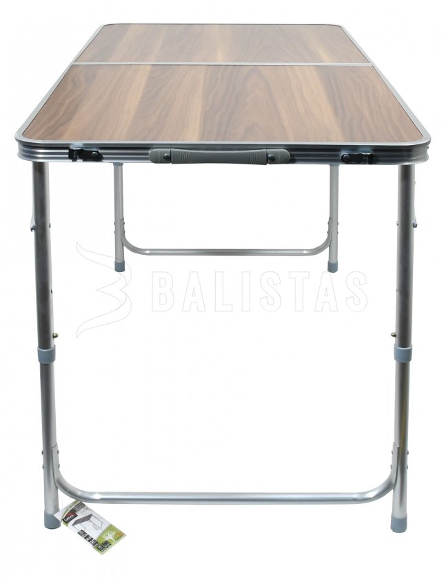 Table de camping pliante Double télescopique marron
