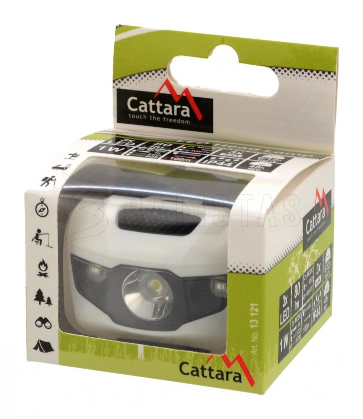 Lampe frontale LED 80 lm noir-blanc