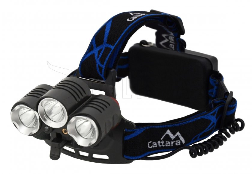Lampe frontale LED 400lm (1x XM-L+2x XP-E)