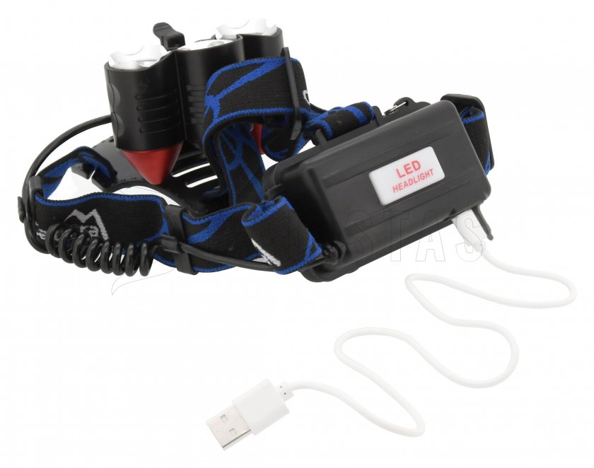 Lampe frontale LED 400lm (1x XM-L+2x XP-E)