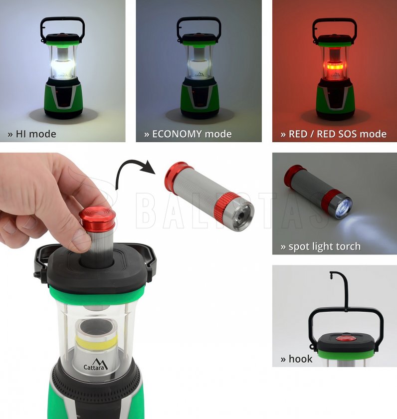 Lampe de poche LED 300 lm Camping Télécommande
