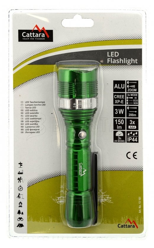 Lampe de poche LED 150 lm ZOOM 3 fonctions