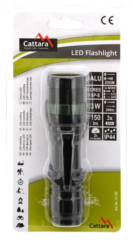 Lampe de poche LED 150 lm ZOOM 3 fonctions