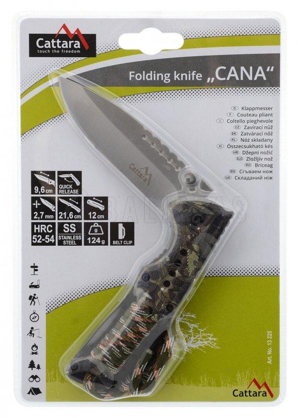 Couteau Cana avec fermeture de sécurité 21,6 cm