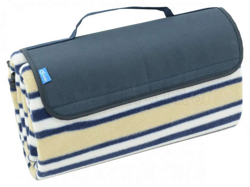 Couverture de pique-nique Fleece 150x135 cm bleu