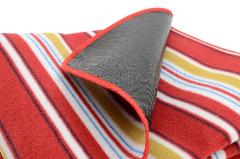 Couverture de pique-nique Fleece 150x135 cm rouge