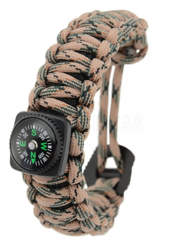 Bracelet d'extérieur avec boussole et accessoires