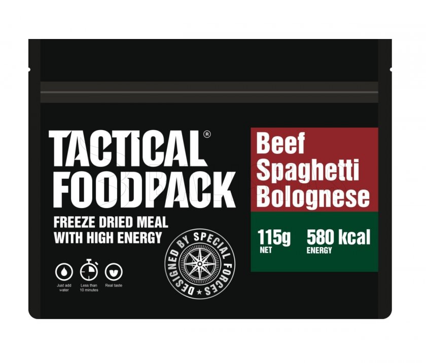 Plat lyophilisé – spaghetti bolognaise au bœuf Tactical Foodpack