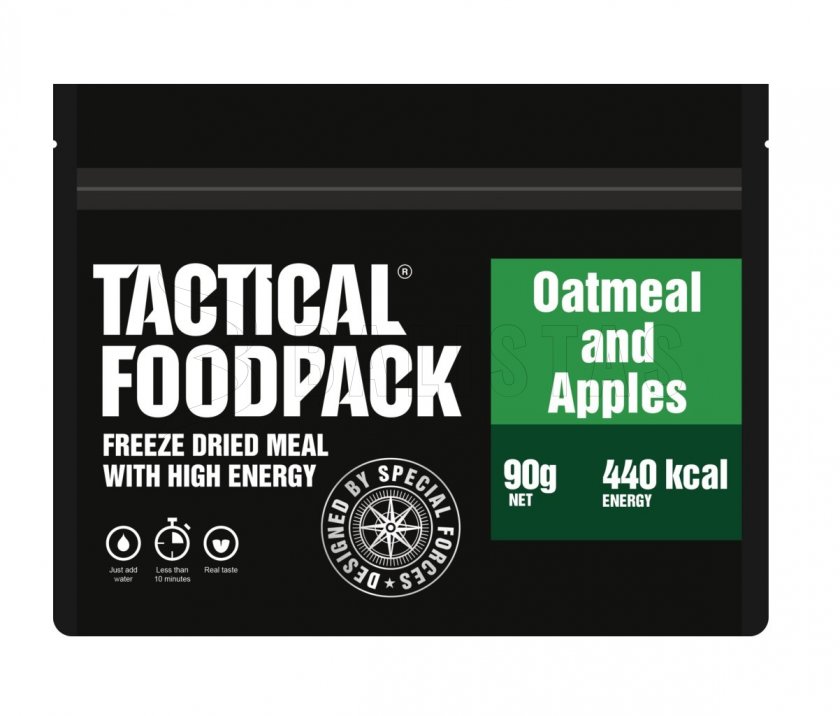 Repas déshydraté - porridge d’avoine aux pommes Tactical Foodpack