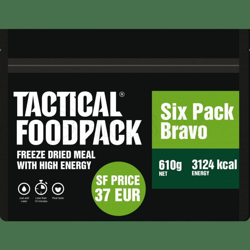 Set de 6x repas MRE déshydratés - Tactical Six Pack Bravo Tactical Foodpack